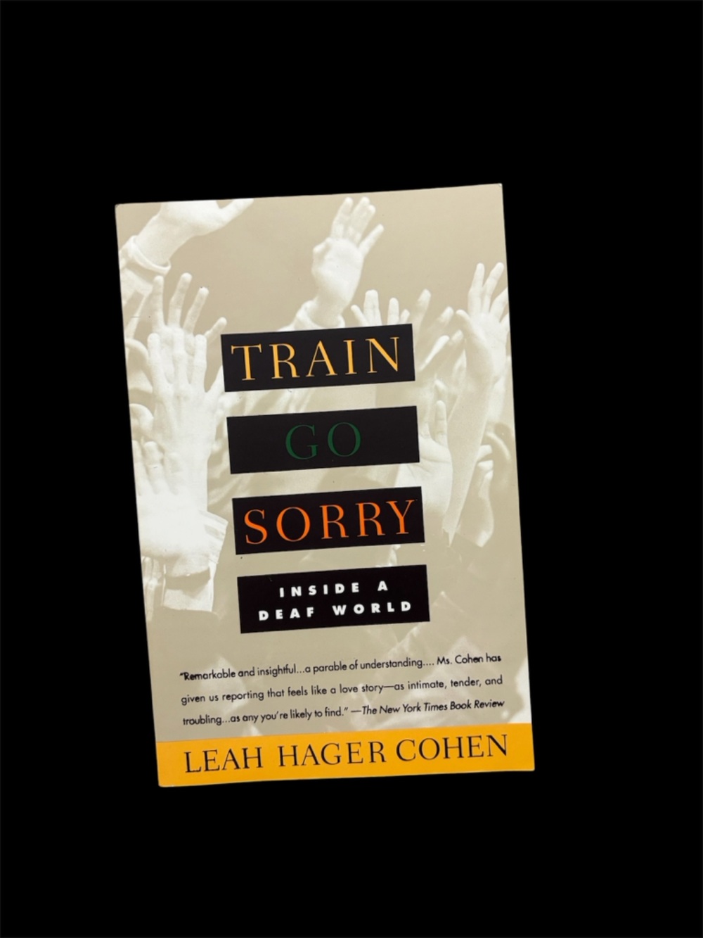 Train Go Sorry by Leah Hager Cohen Paperback Deaf Culture Memoir Education